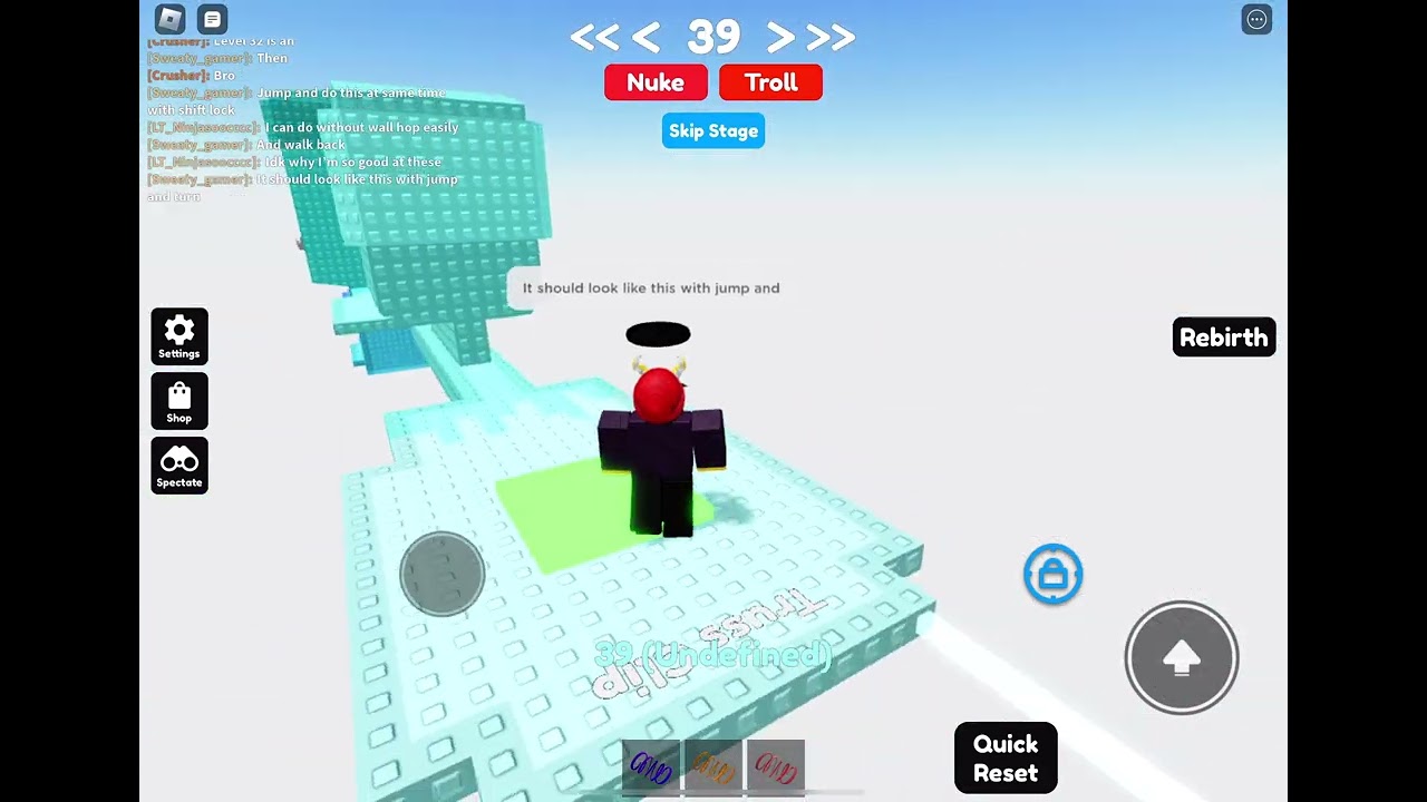 How to do level 40 in max’s glitch per difficulty chart obby.