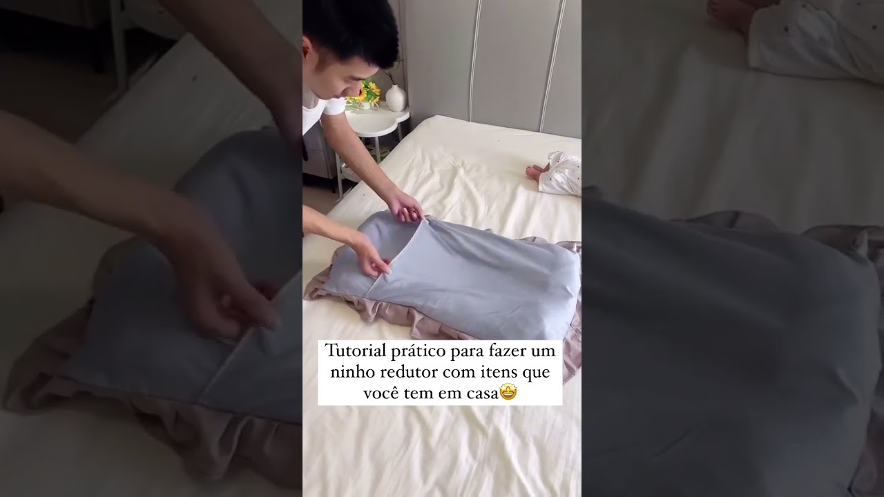 Tutorial de como fazer um ninho redutor f&aacute;cil! #enxovaldobeb&ecirc; #enxovaldobebe #ninhoredutor