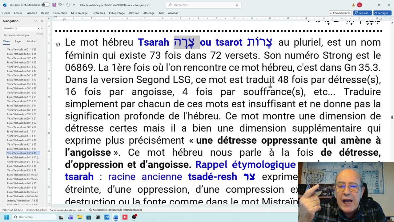 1106 Tsarah (6) Connaissez-vous le Dieu de l'Amen, les fils et les filles de Tsiyon?(Es63.9àJér6.24)