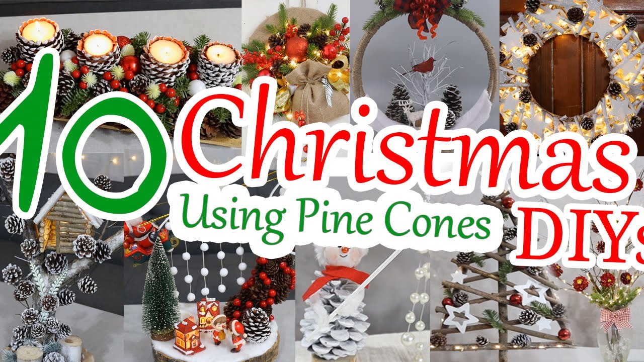 10 Simple Christmas Decorations Using Pine Cones | DIY Christmas Decor
