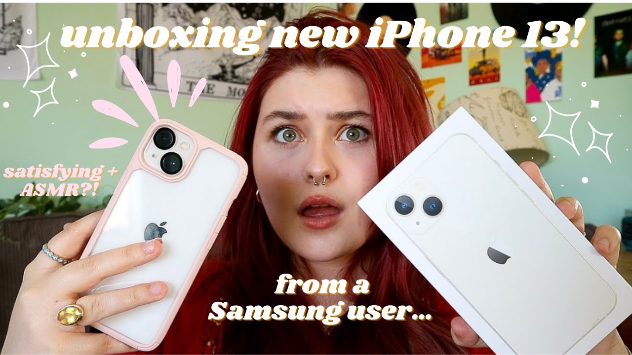 unboxing + setting up the new iPhone 13!!! (from a samsung user)...