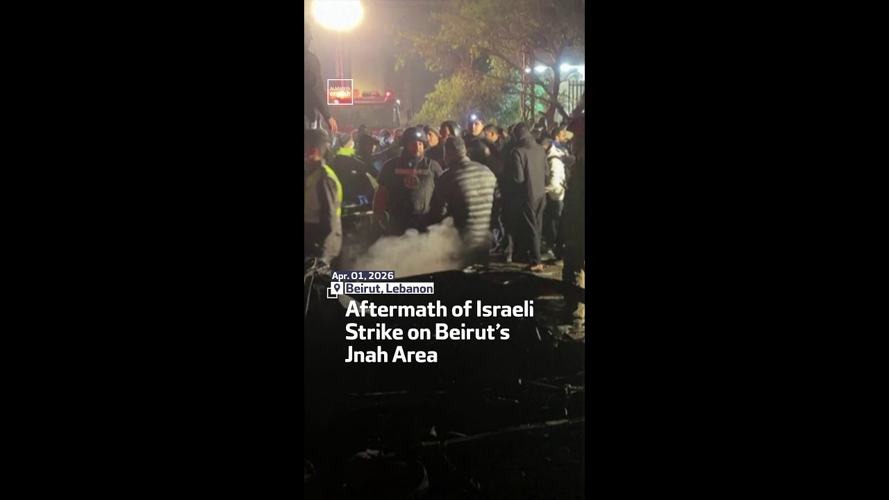 Aftermath of Israeli Strike on Beirut&rsquo;s Jnah Area