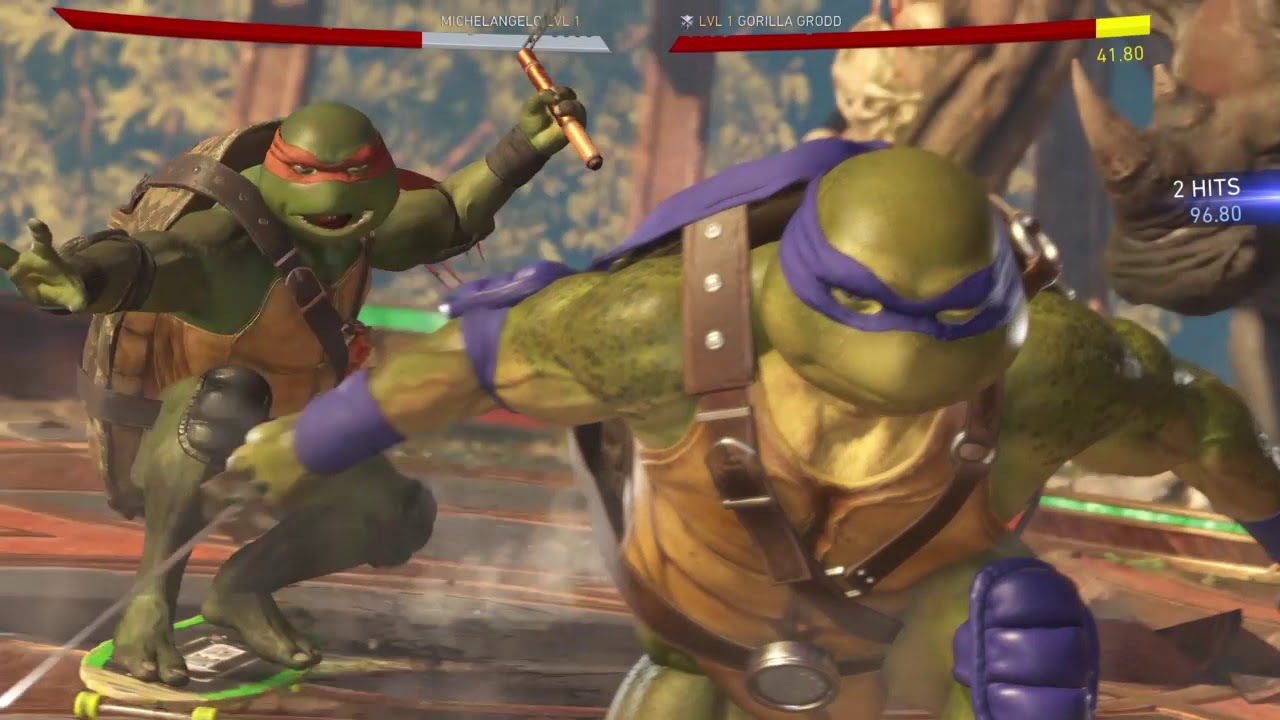 Injustice 2 Michelangelo vs Gorilla Grodd