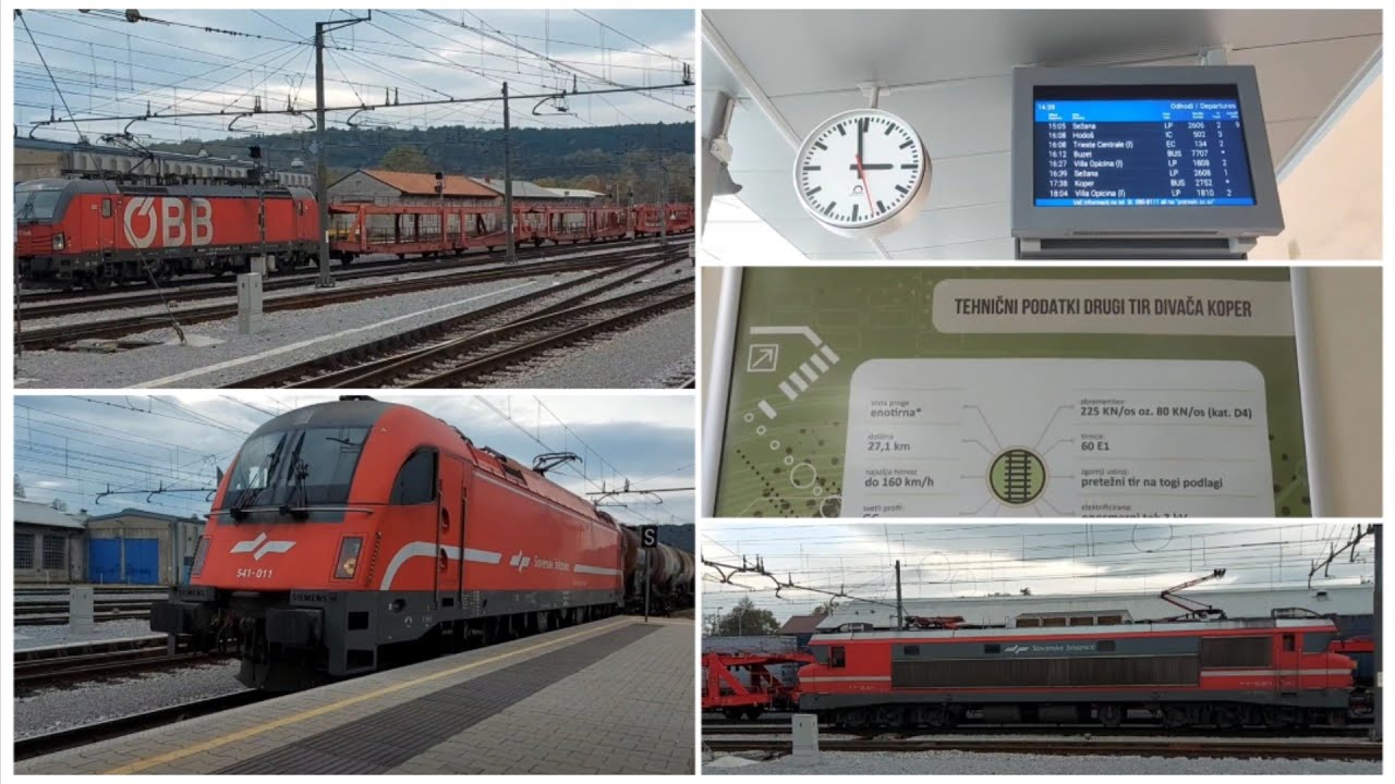 DIVACA STATION (SLOVENIA)SLOVENIJA TRANSIT TRAIN AUTUMN 2022