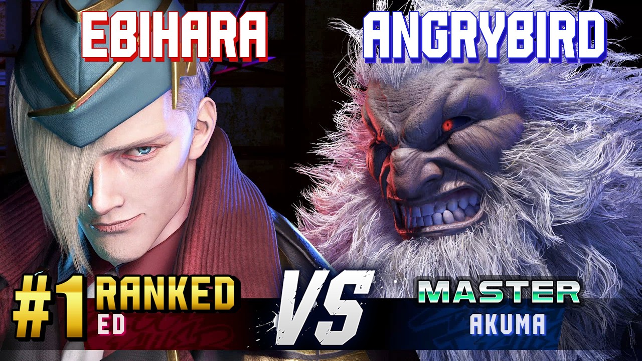 SF6 ▰ EBIHARA (#1 Ranked Ed) vs ANGRYBIRD (Akuma) ▰ High Level Gameplay