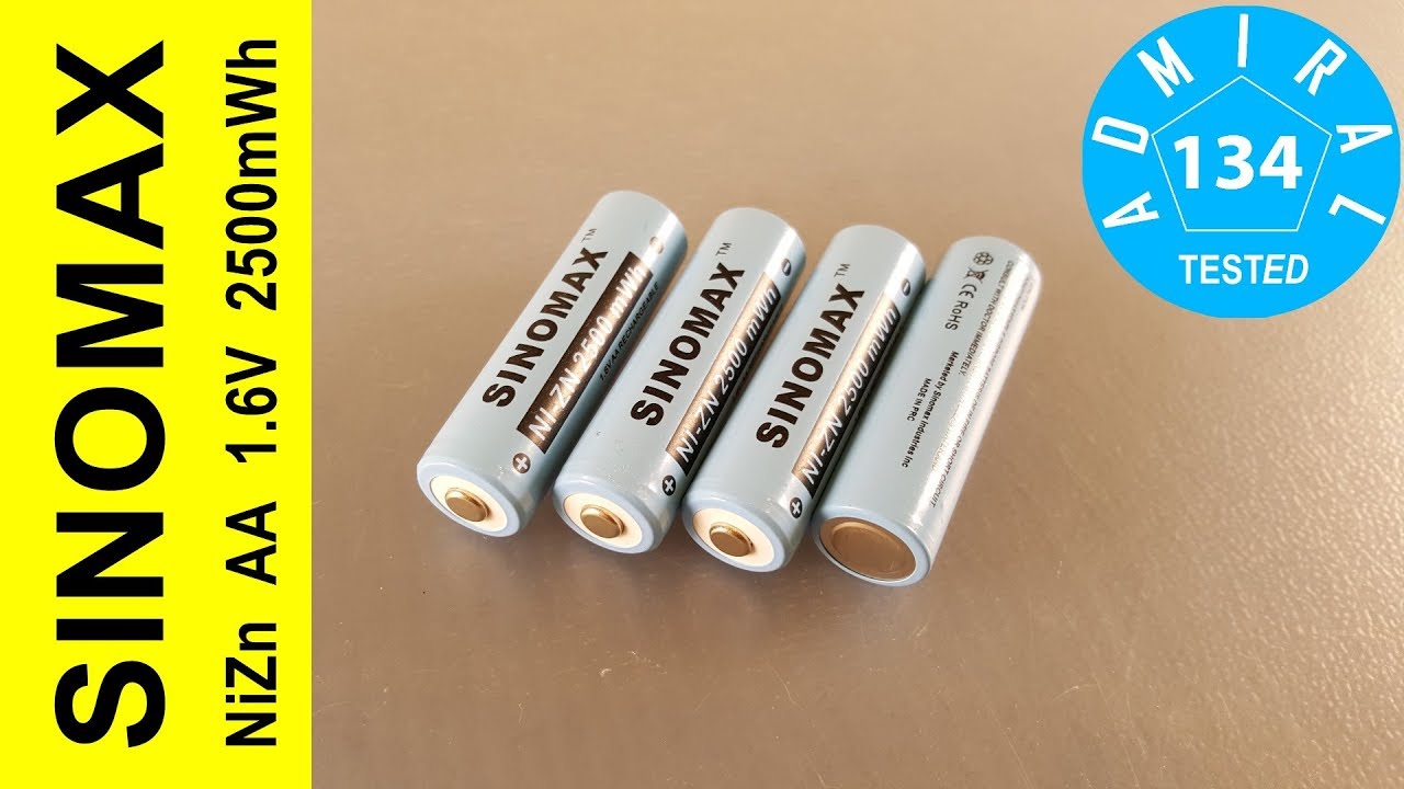 Тест аккумулятора  Sinomax NiZn AA 1.6V 2500mWh