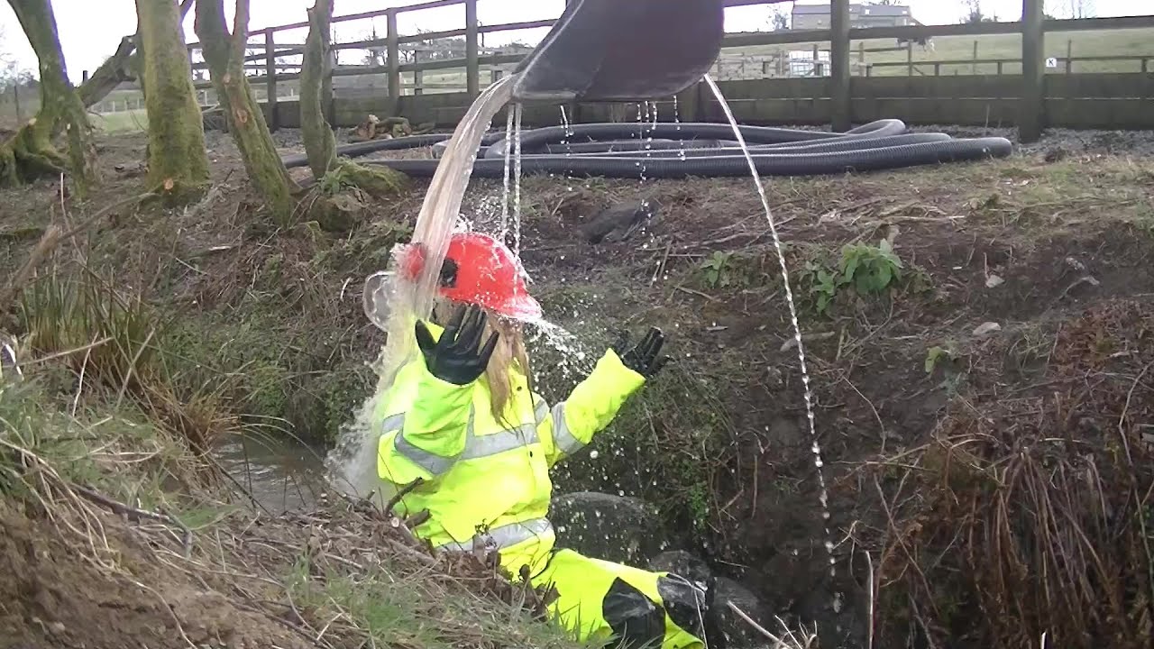 Video 72 - Rock bottom - Taster (workwear, wellies, soaked, wet, mud, swim, waterproof suit, hi-viz)