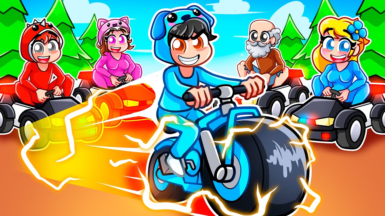 Спидраннер на гигантском мотоцикле против полицейских охотников в Riders Republic с моей БЕЗУМНОЙ...