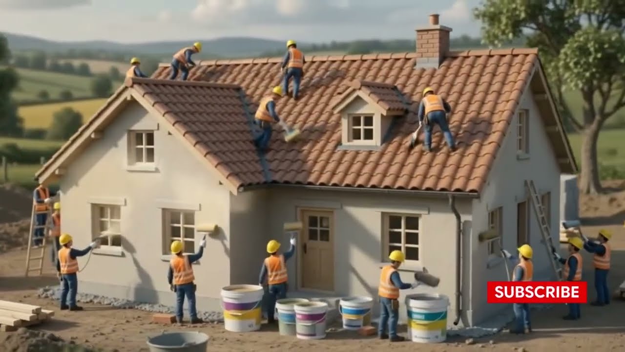 Can Tiny Workers Build a Real Farmhouse? 🏡 | Hyper Realistic Miniature Construction