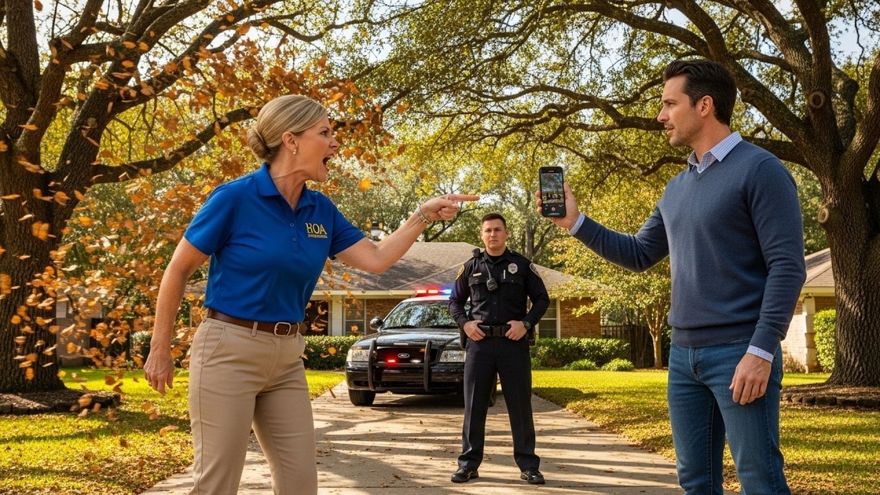 HOA Karen Called Cops When Leaves Covered Her Driveway, But Wind Proved They Came From Her Own Trees