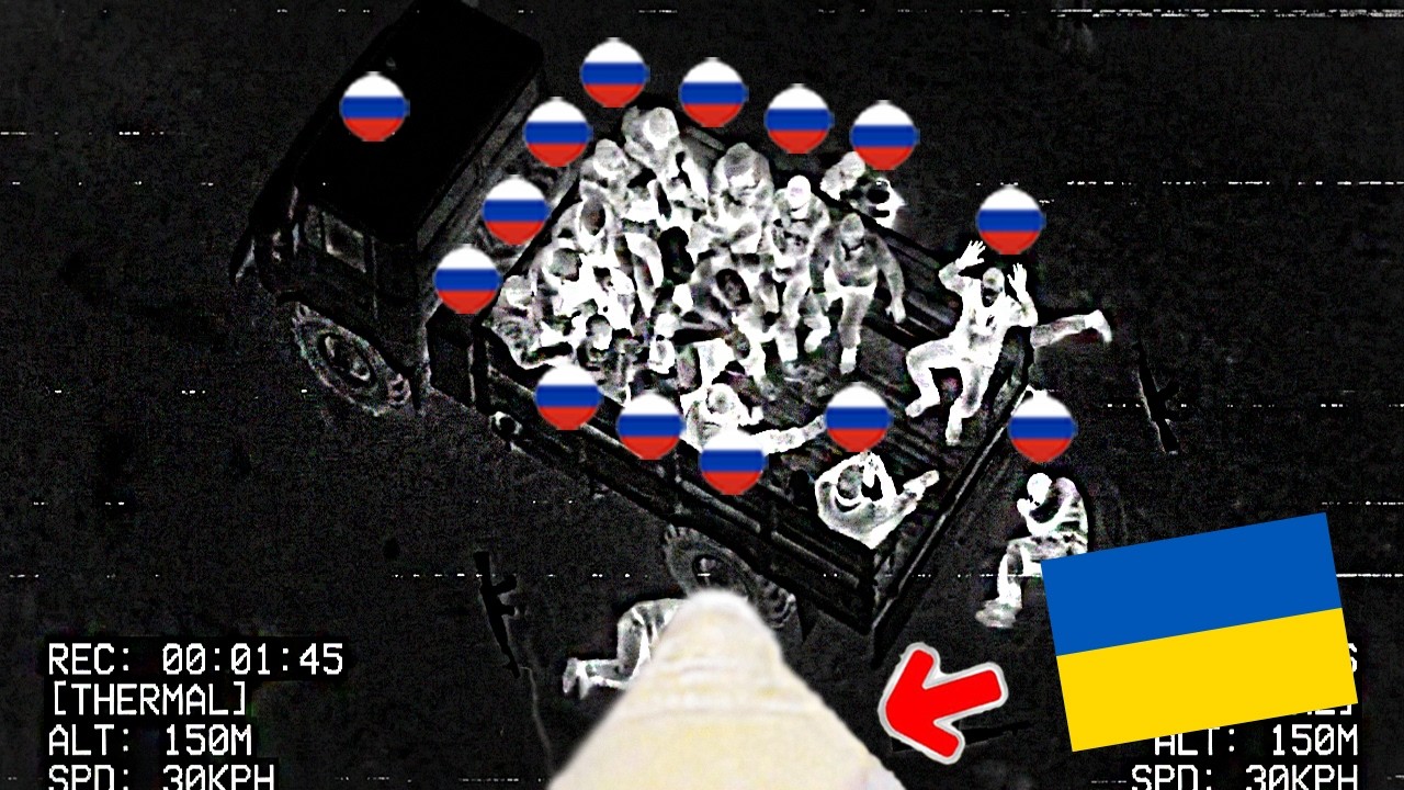 Украинская команда «Азов» в режиме FPV обнаружила грузовик, полный российских солдат! А потом про...