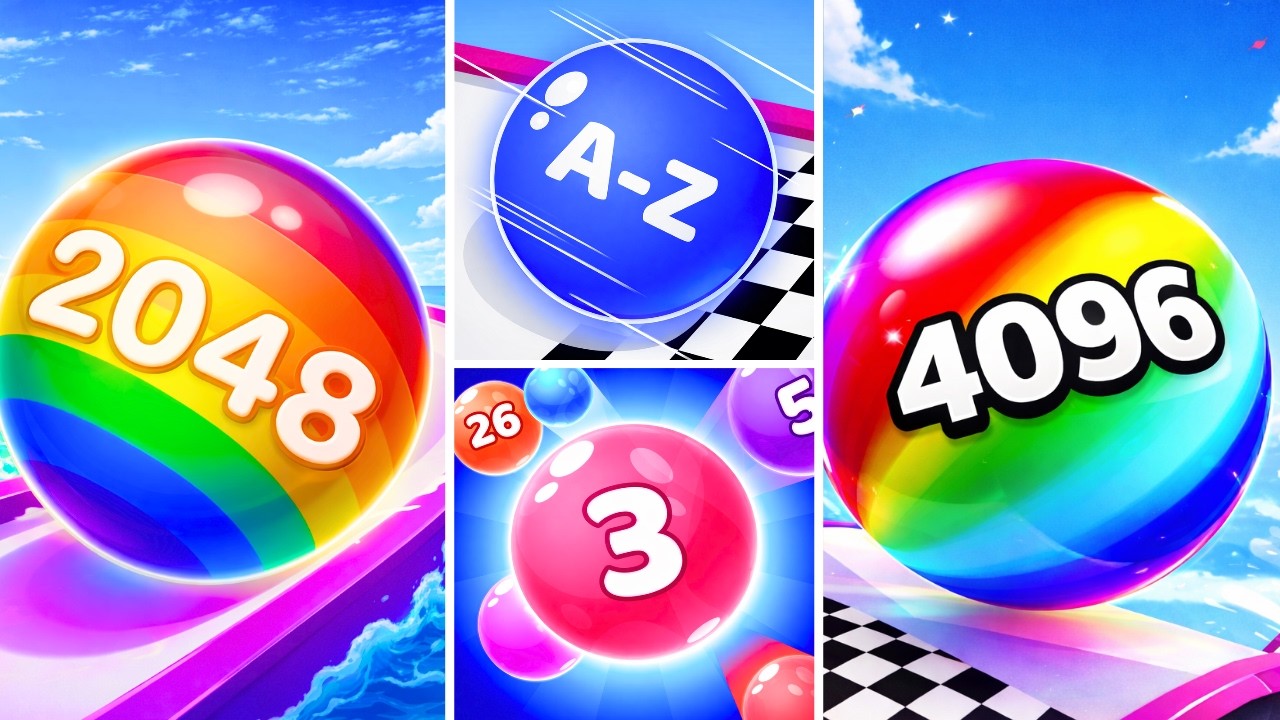 A-Z Rolling Ball Run vs Merge Color Balls vs Marble Run 3d | Satisfying Ball Games Hub LIVE 🔴 24/7
