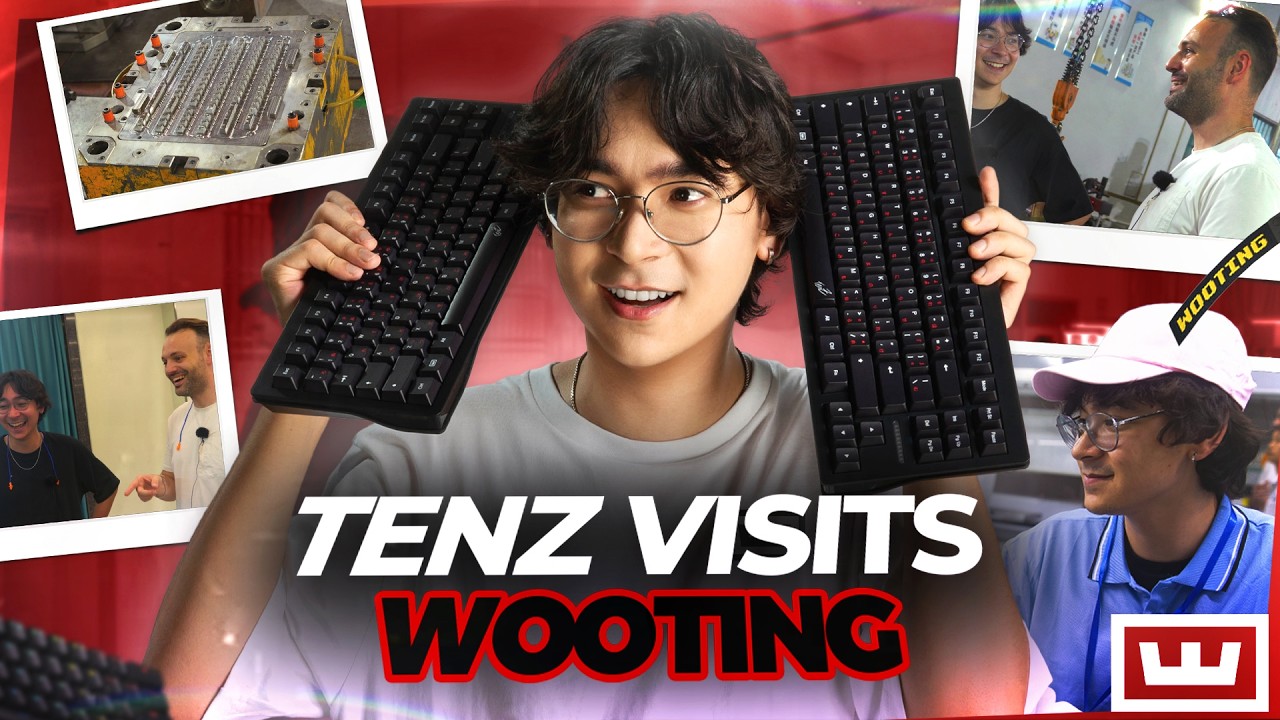 TenZ посещает Wooting Factory! | Видеоблог о Wooting Factory, часть 2