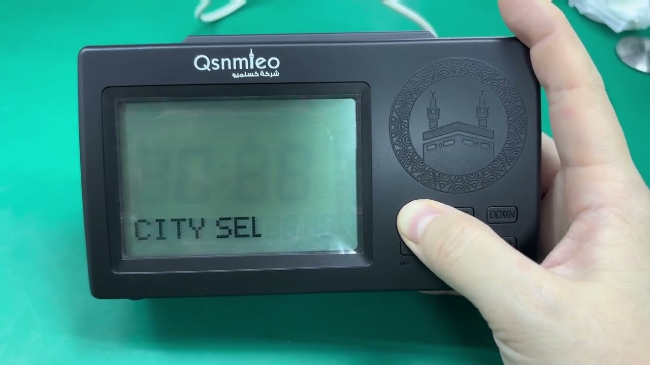 Qsnmieo QS-166 Azan Clock Digital LCD Desk & Wall Clock - Islamic Prayer Time Clock -how to setting