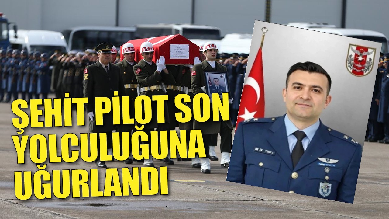 Şehit pilot İbrahim Bolat İzmir’de son yolculuğuna uğurlandı