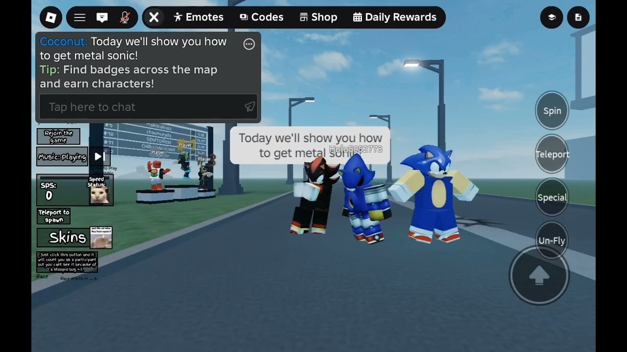 How to get metal sonic in speedster sandbox