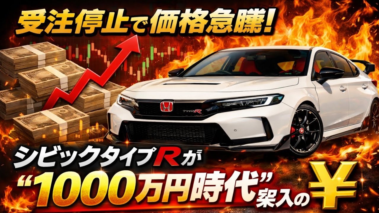 🔥📈受注停止で価格暴騰！シビックタイプRが&ldquo;1000万円時代&rdquo;に突入した真実とは