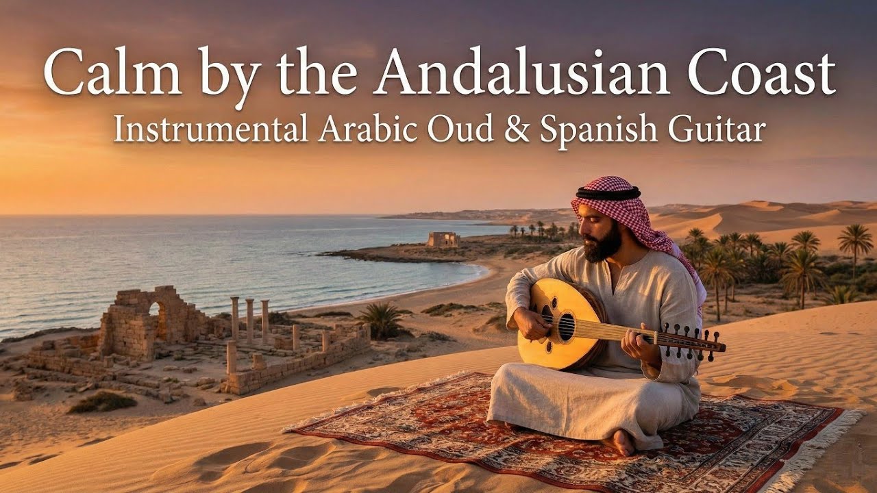Calm by the Andalusian Coast | Instrumental Arabic Oud & Spanish Guitar