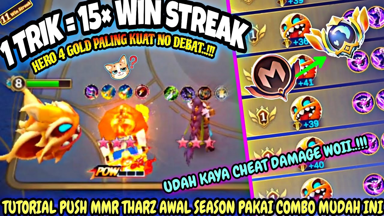 1 TRIK = 15× WIN STREAK!!! TUTORIAL CARA PUSH MMR THARZ AWAL SEASON - MCGG