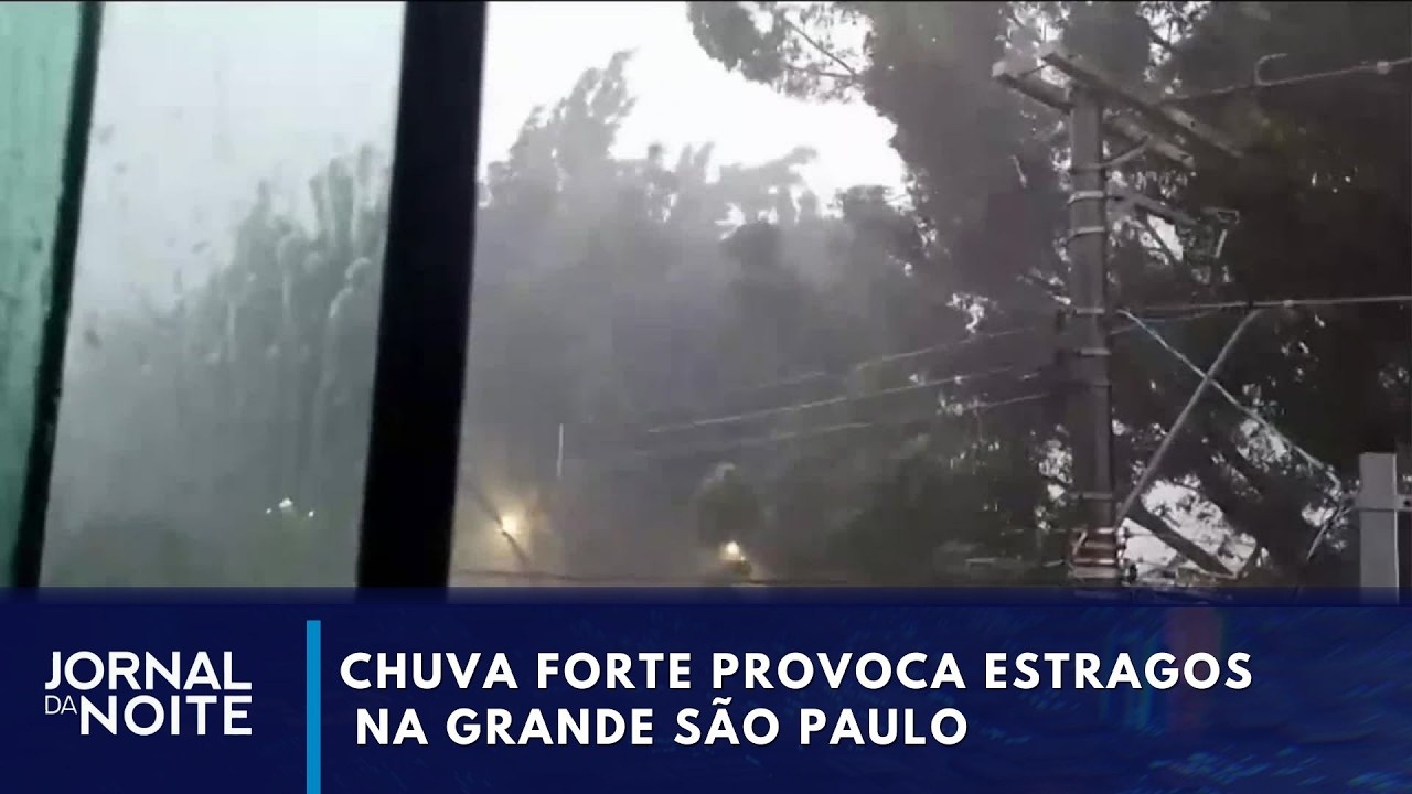 Chuva causa estragos em S&atilde;o Paulo | Jornal da Noite