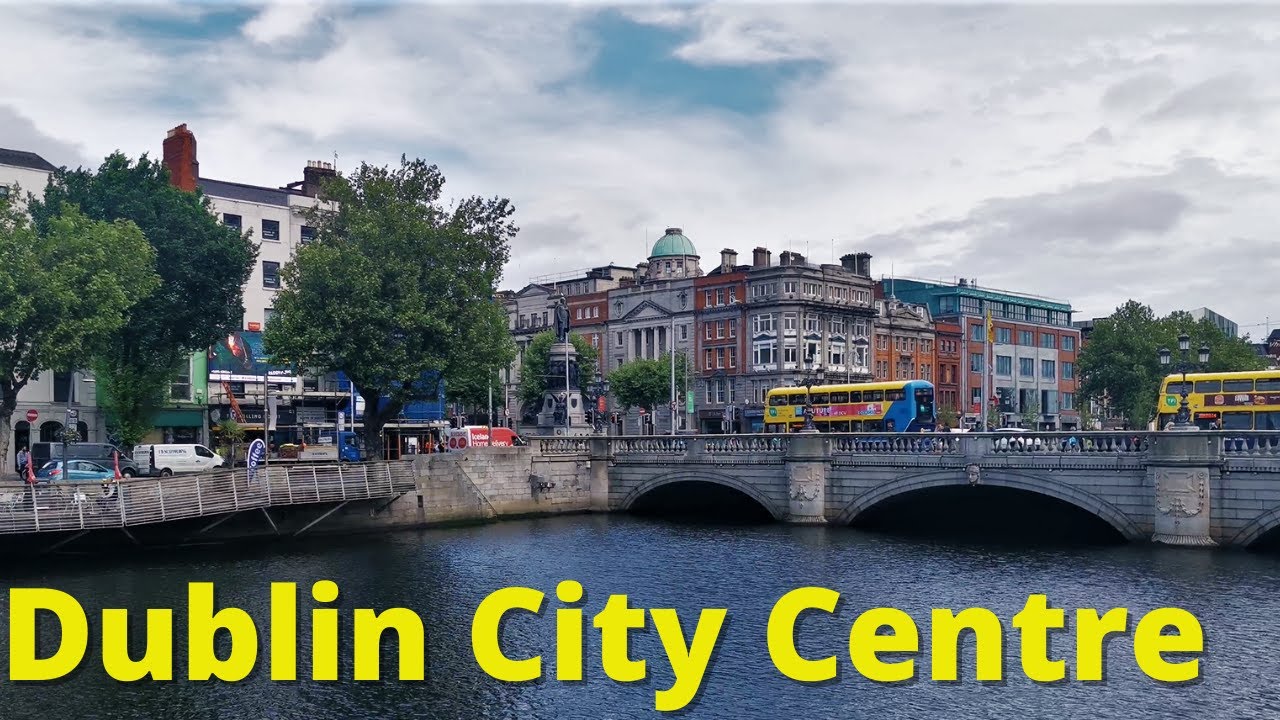 ☘Dublin☘  4K Virtual Walking Tour | Hapenny Bridge | Capel Street | Parnell Street | Moore Street