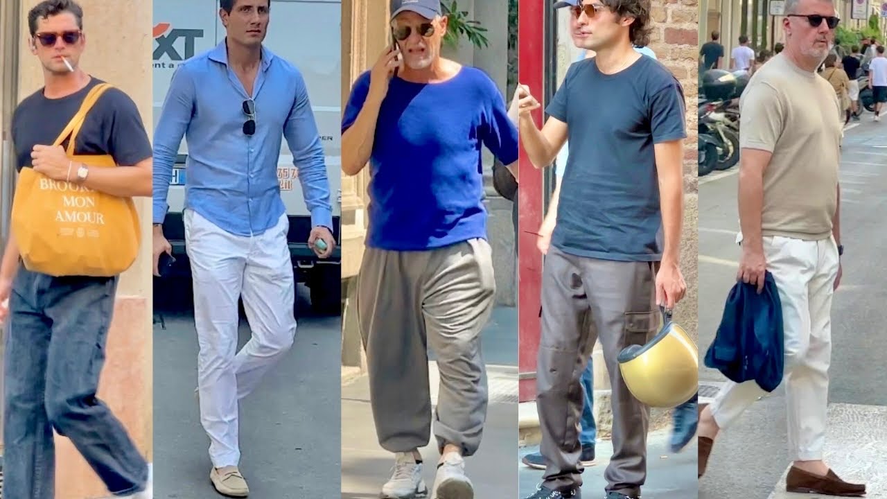 June 2026 ☀️+ 36 C Men&rsquo;s Clothing for Hot Summer 🇮🇹Italian guys on Street Style Milan #gqkorea 