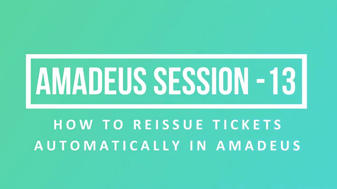 Сеанс Amadeus - 21 | Как автоматически переоформить билеты в Amadeus | Гаурав Гера | TravelOcademy