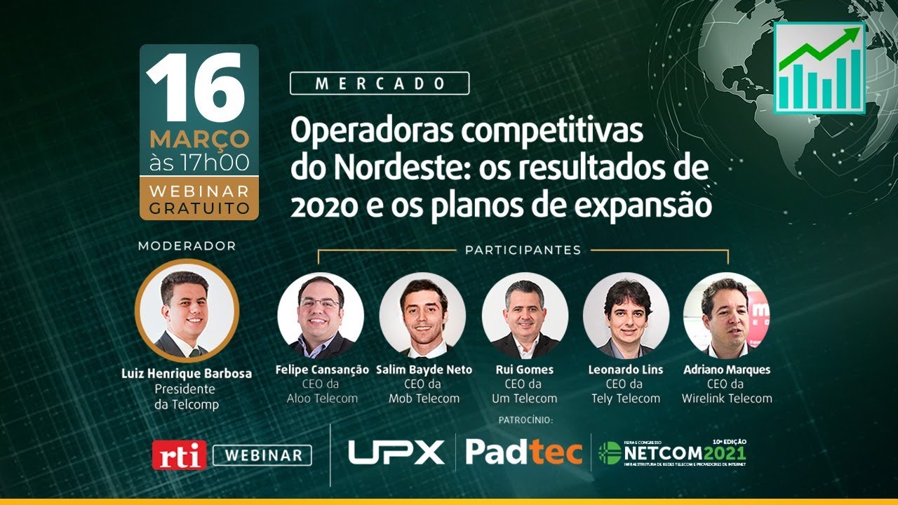 18º Webinar RTI - Operadoras competitivas do Nordeste: os resultados de 2020 e os planos de expansão