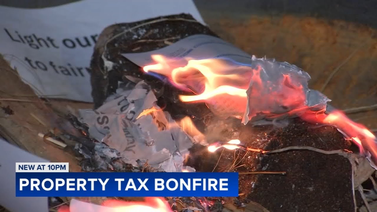 Chicago homeowners speak out on new property tax increases at bonfire hosted by West Side church