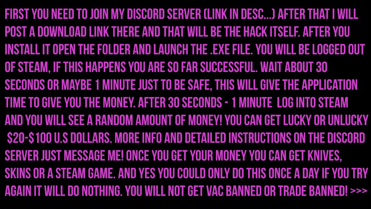 Steam Wallet Hack | 2017 August | Still working!