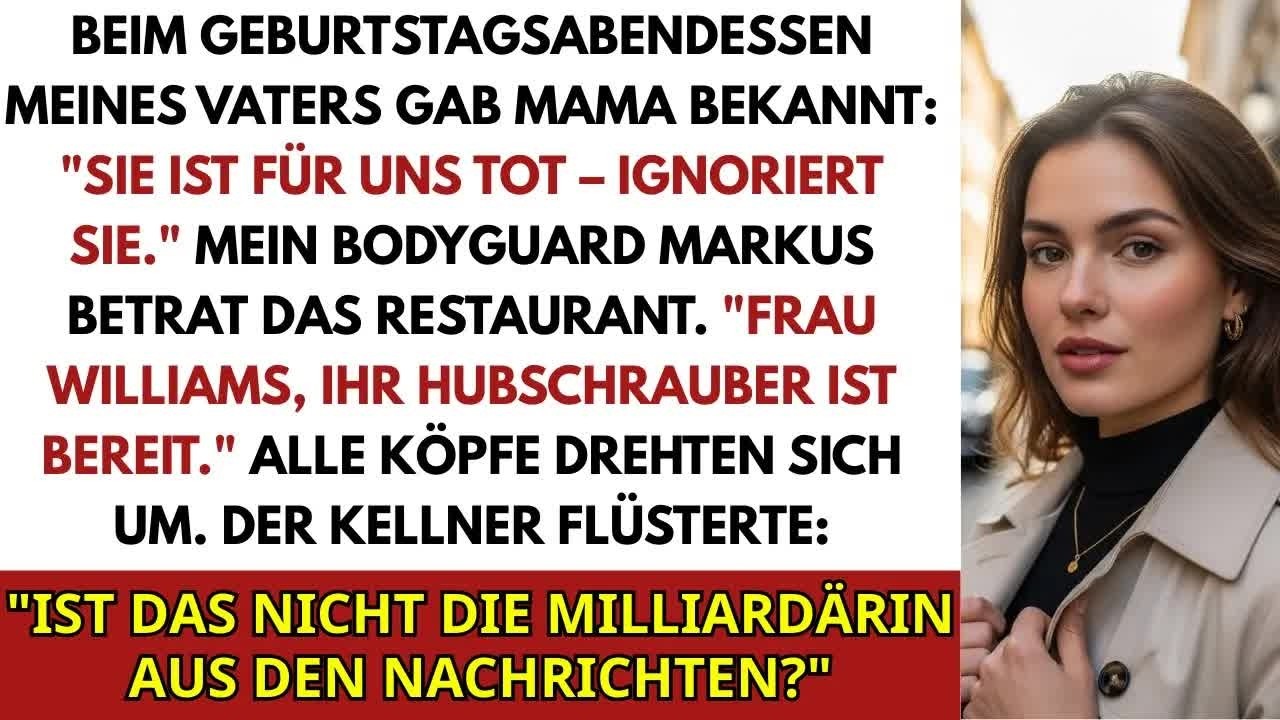 Bei Papas Geburtstag Sagte Mama Sie Ist Für Uns Tot – Dann Kam Mein Bodyguard Hinein