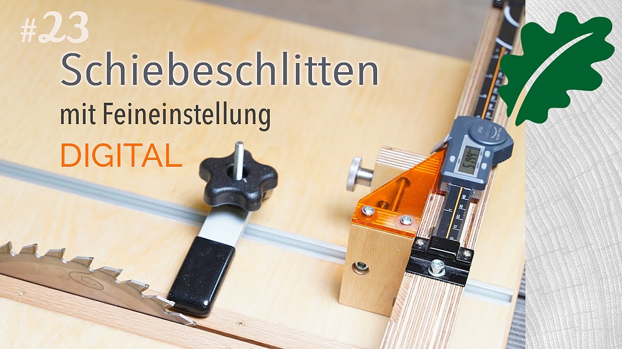 Präziser Schiebeschlitten Digital mit Feineinstellung für die Tischkreissäge