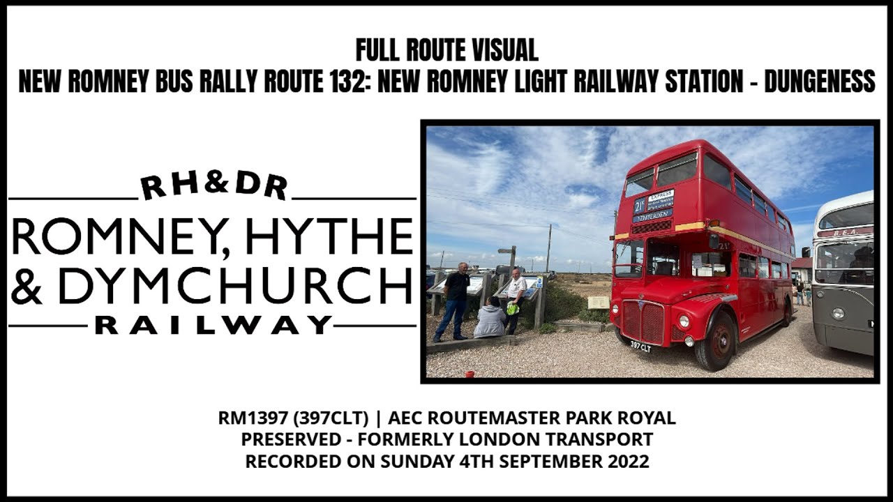 Full Route Visual | New Romney Bus Rally Bus Route 132: New Romney - Dungeness | RM1397 (397CLT)