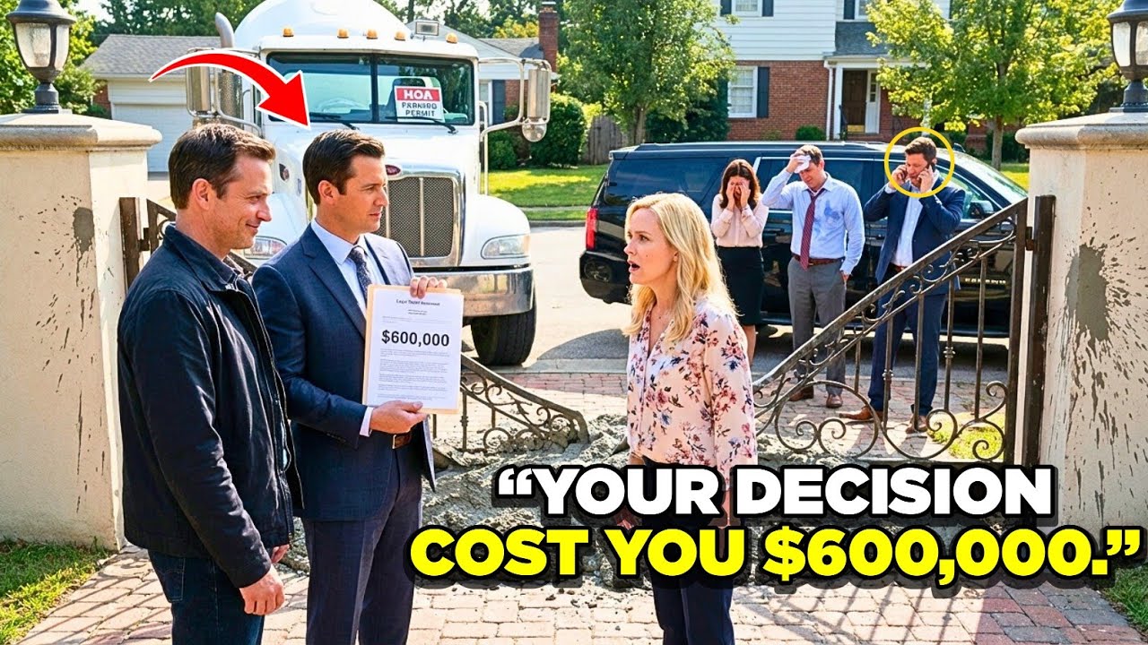 HOA President Poured Concrete Over My Gate She Froze When My Lawyer Handed Her a $600,000 Bill