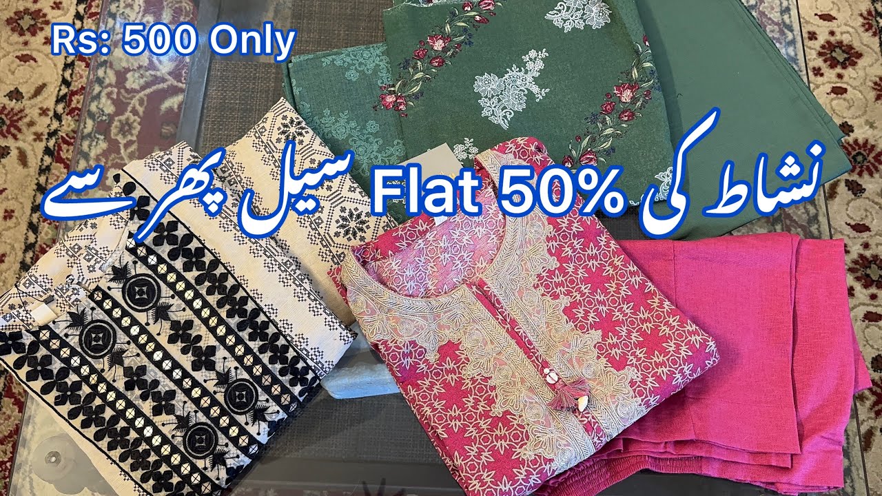 Nishat Linen Flat 50% Off Sale - Nishat Linen Sale Shopping Haul 