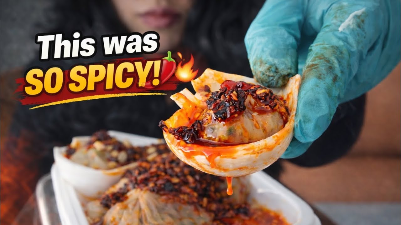 Trying Viral Onion Soup Dumplings... I Went Overboard with the Sauce 😅🌶️