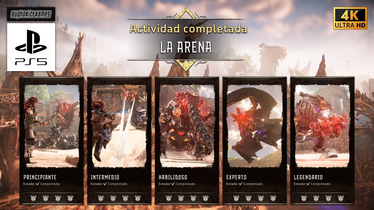 Actividad: LA ARENA - Todos los DESAFÍOS | Horizon Forbidden West (PS5) [4K 60FPS]