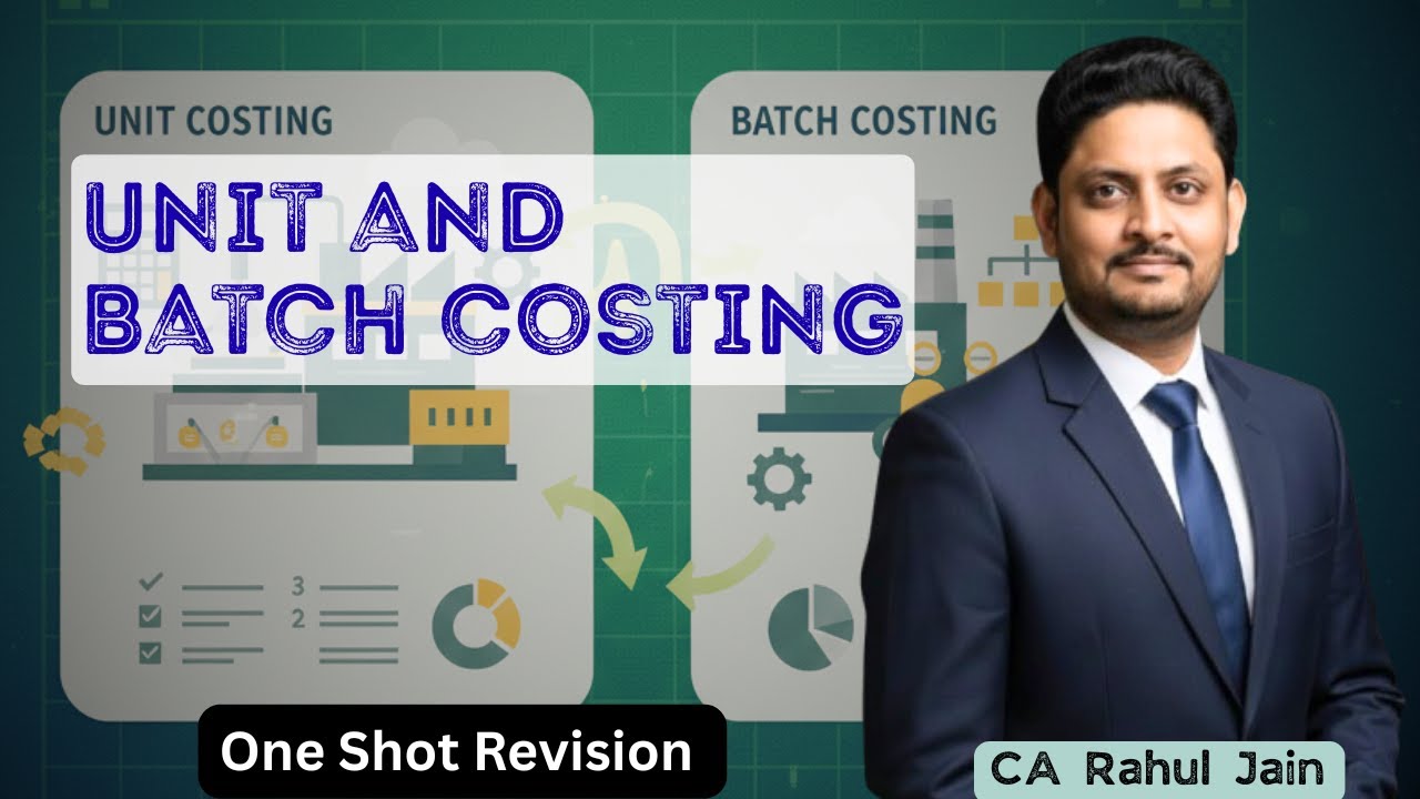 CA Inter Costing | One Shot Revision of Unit & Batch Costing by CA Rahul Jain | Exam-Focused Recap