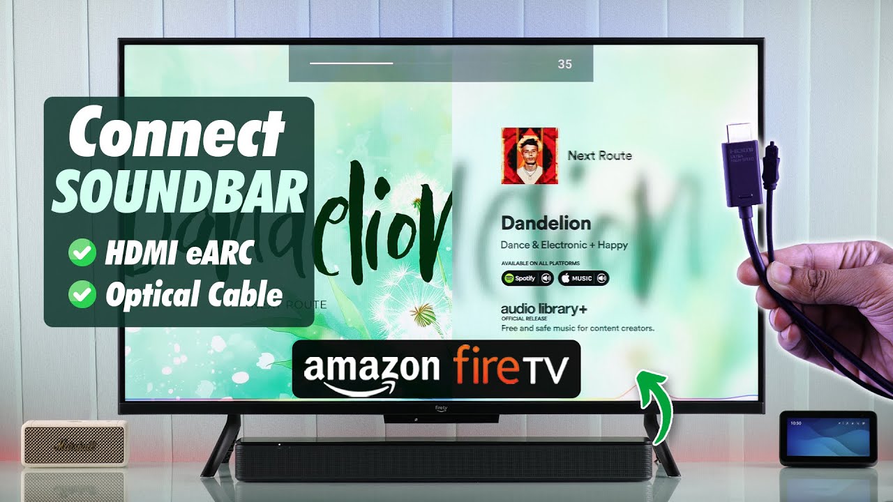 Подключите любой саундбар к Amazon Fire TV! [Через HDMI-ARC или оптический кабель]
