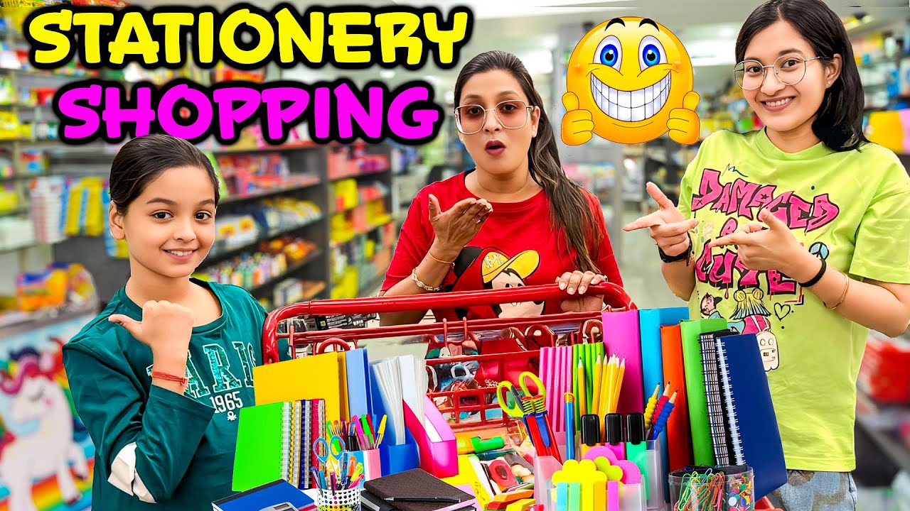 Stationery Shopping in USA! ✏️🛍️ | Cute Sisters Ka Masti Bhara Tour 🇺🇸 📚 😍 | Cute Sisters