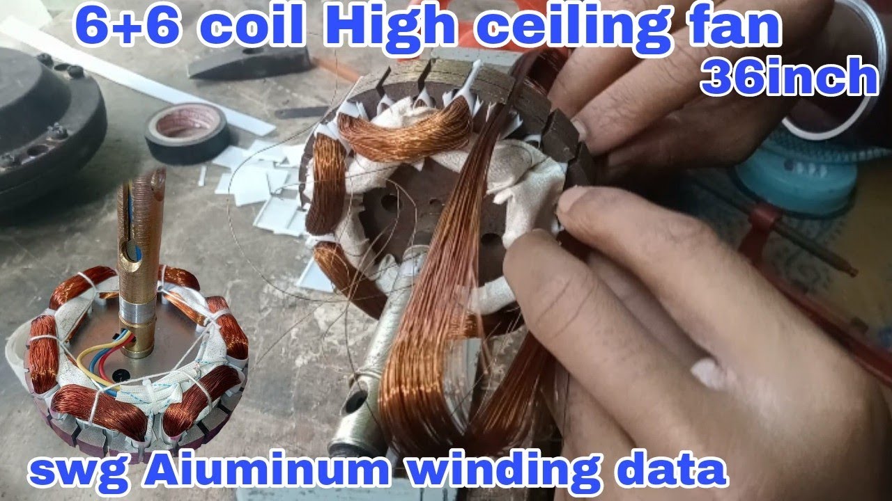 6+6 Coil High Speed ceiling fan winding 36 inch Aiuminum | high speed winding Data...