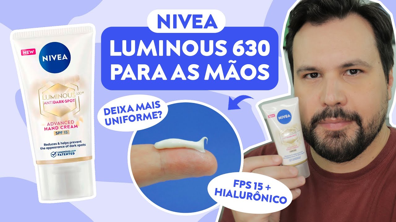 CREME NIVEA LUMINOUS 630 Para as Mãos com Hialurônico, FPS15 e Thiamidol Manchas nas Mãos