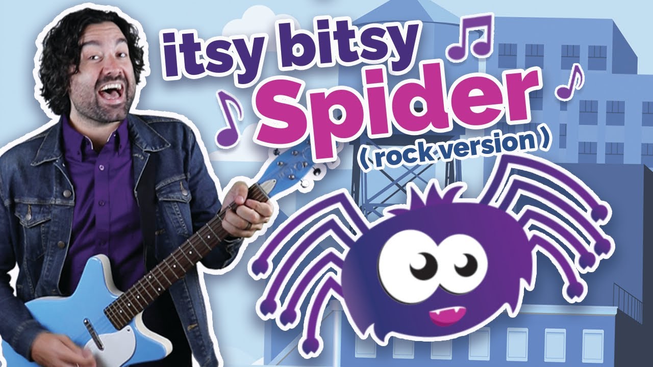 Itsy Bitsy Spider | Nursery Rhyme | Kids Songs | Rock Version by Zach Rocks