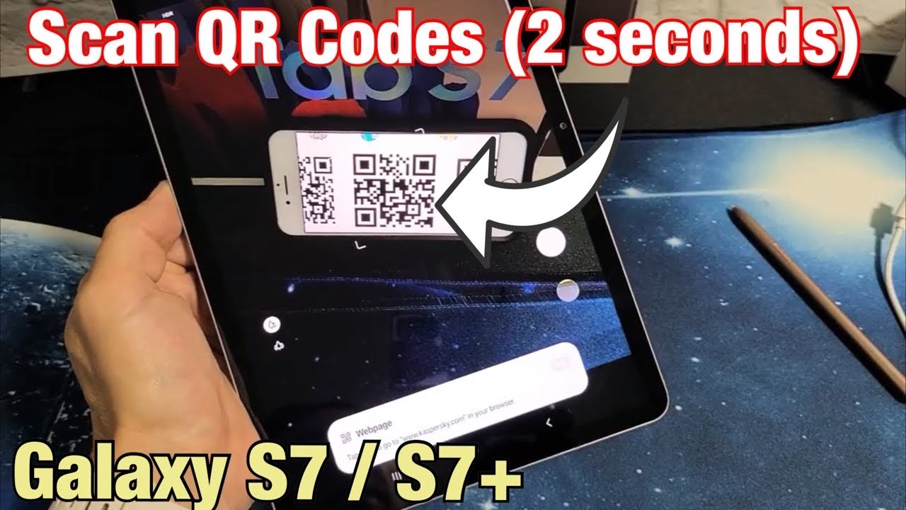 Galaxy TAB S7/S7+: How to Scan QR Codes with Built-in QR Code Reader (2 Seconds)