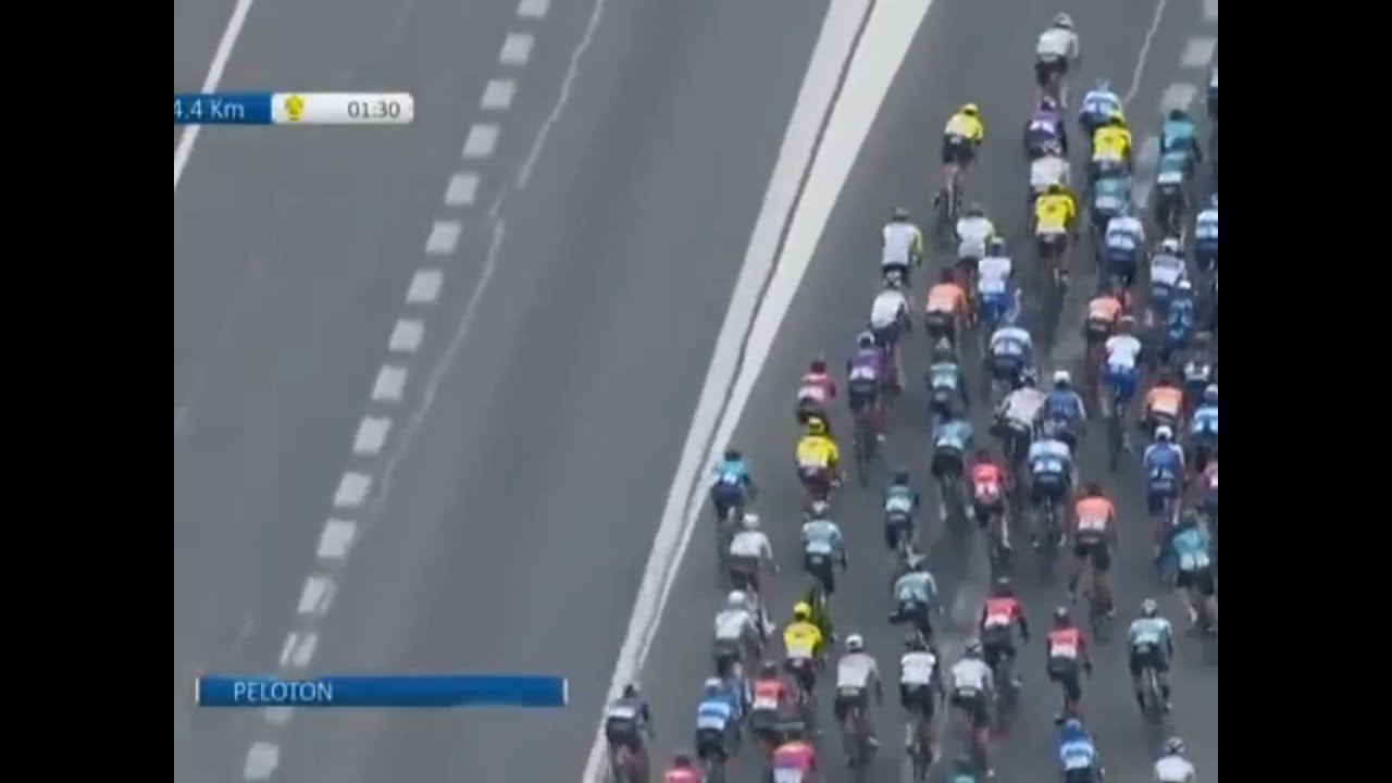Carlos Rodr&iacute;guez and Omar Fraile Crash in Volta Comunitat Valenciana 2022