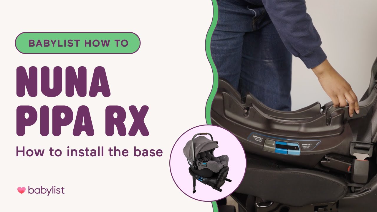 Установка базы Nuna PIPA RX RELX: жесткая система крепления LATCH и направляющая для ремня.