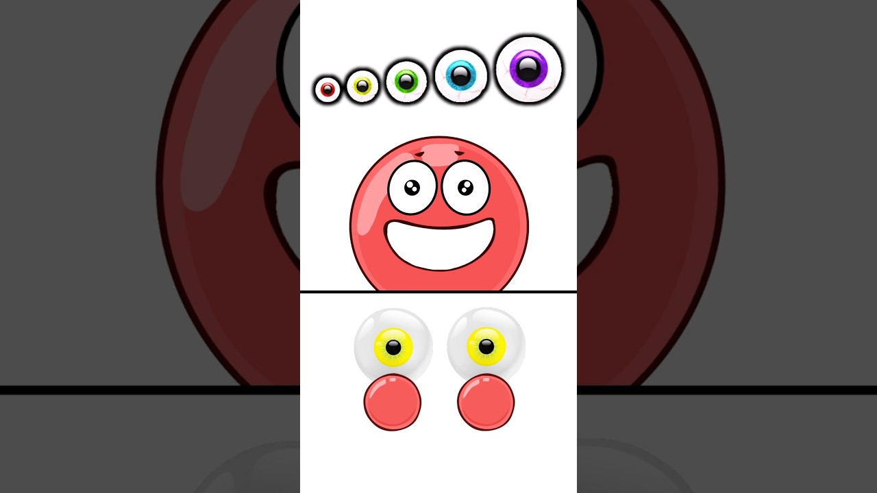 Small, Big, Giant Gummy Eyeball!? 🤤 - Red Ball 4 Animation (w/ @LukeDidThat) #asmr #eatingshow