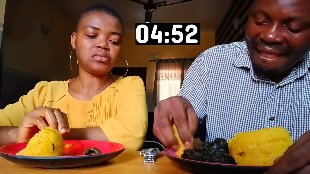  Big bite vegetable soup and fufu Africa  MUKBANG ASMR 🤑 African mukbang asmr 