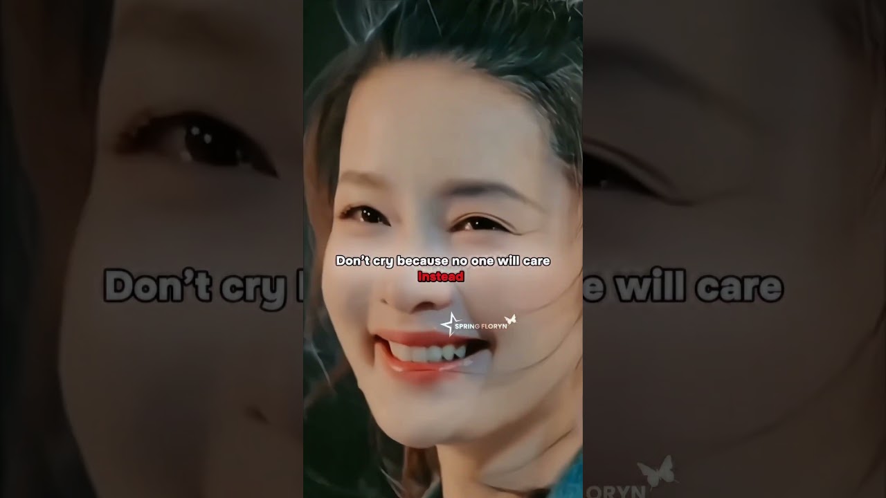 Don&rsquo;t cry because no one will care instead&hellip;. #trending #fypシ゚viral #shorts
