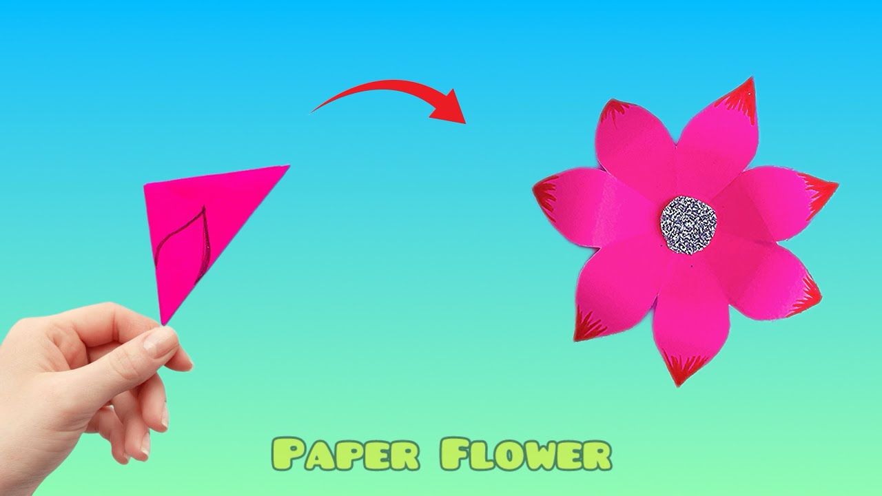 Easy Paper Flower Making At Home🌼 | Diy Paper Flower Tutorial | Craft Ideas |